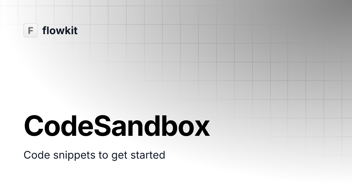 CodeSandbox | flowkit
